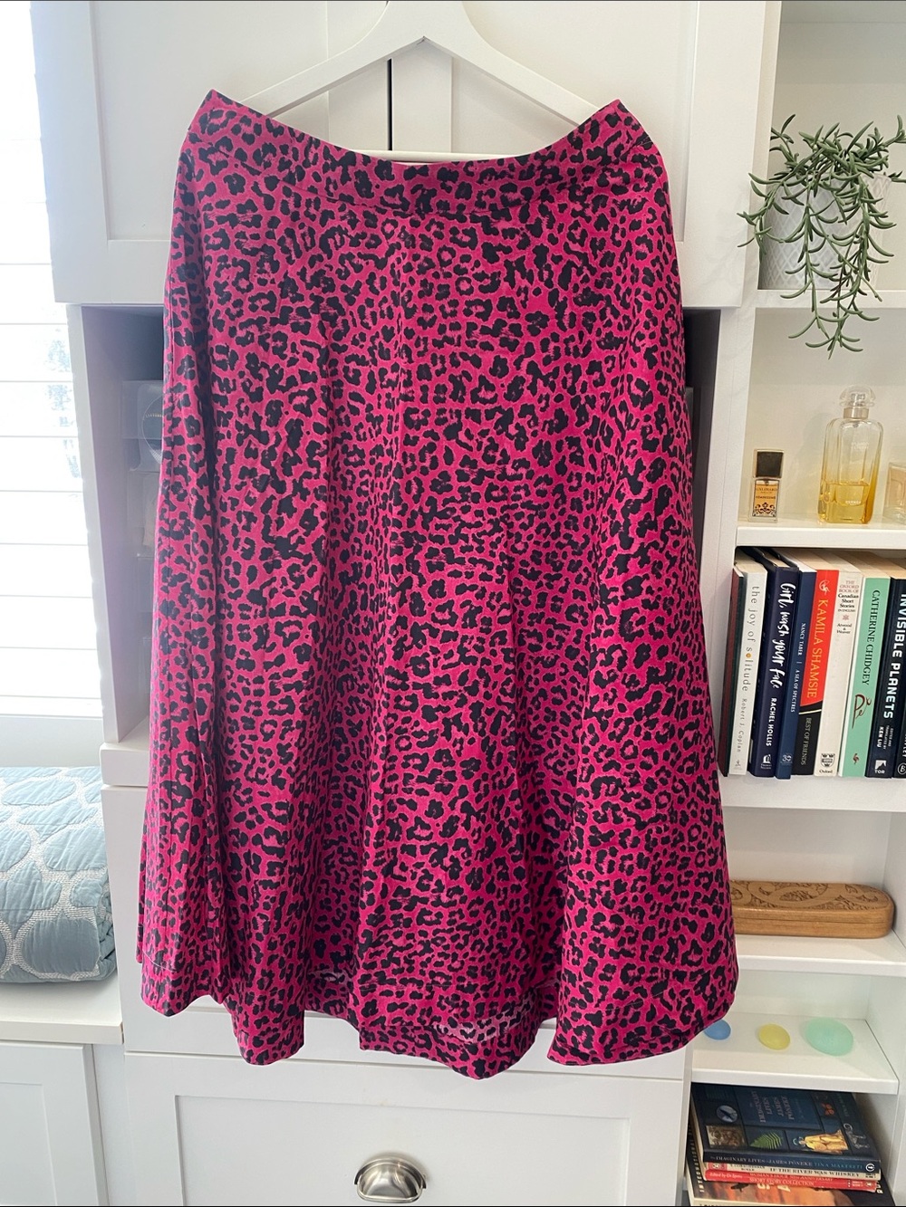 Husk (Aus) Hot Pink and Black Leopard Print Maxi Skirt